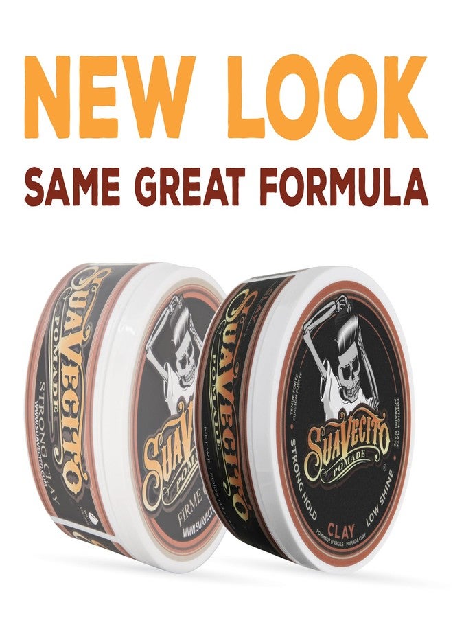 Suavecito Pomade Firme Clay 4 oz, 2 Pack - Strong Hold Hair Clay For Men - Low Shine Matte Hair Clay Pomade For Natural Texture Hairstyles - Image 2